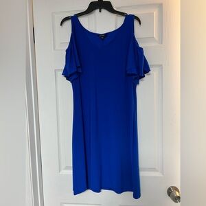 MSK Vibrant Blue Cold Shoulder Dress